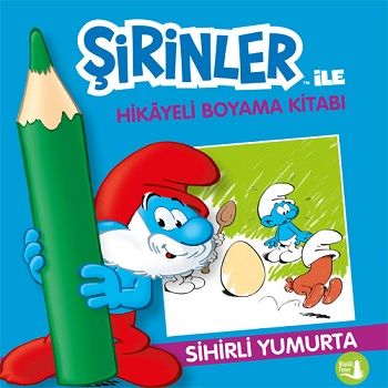 Şirinler İle Hikaye Boyama Kitabı - Sihirli Yumurta - Büyülü Fener Yayınları Kitap