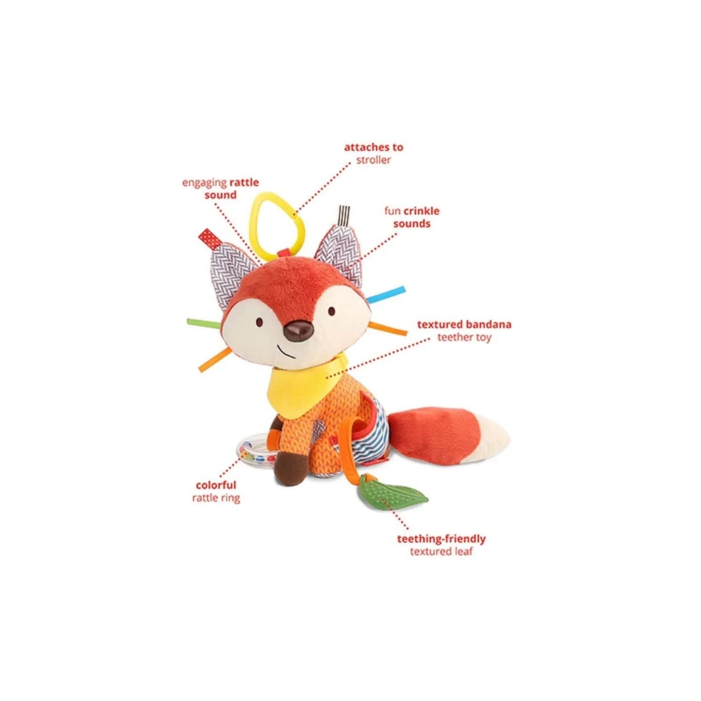Skip Hop Bandana Buddies Activity Toy - Fox - mezetto ebebek ebebek