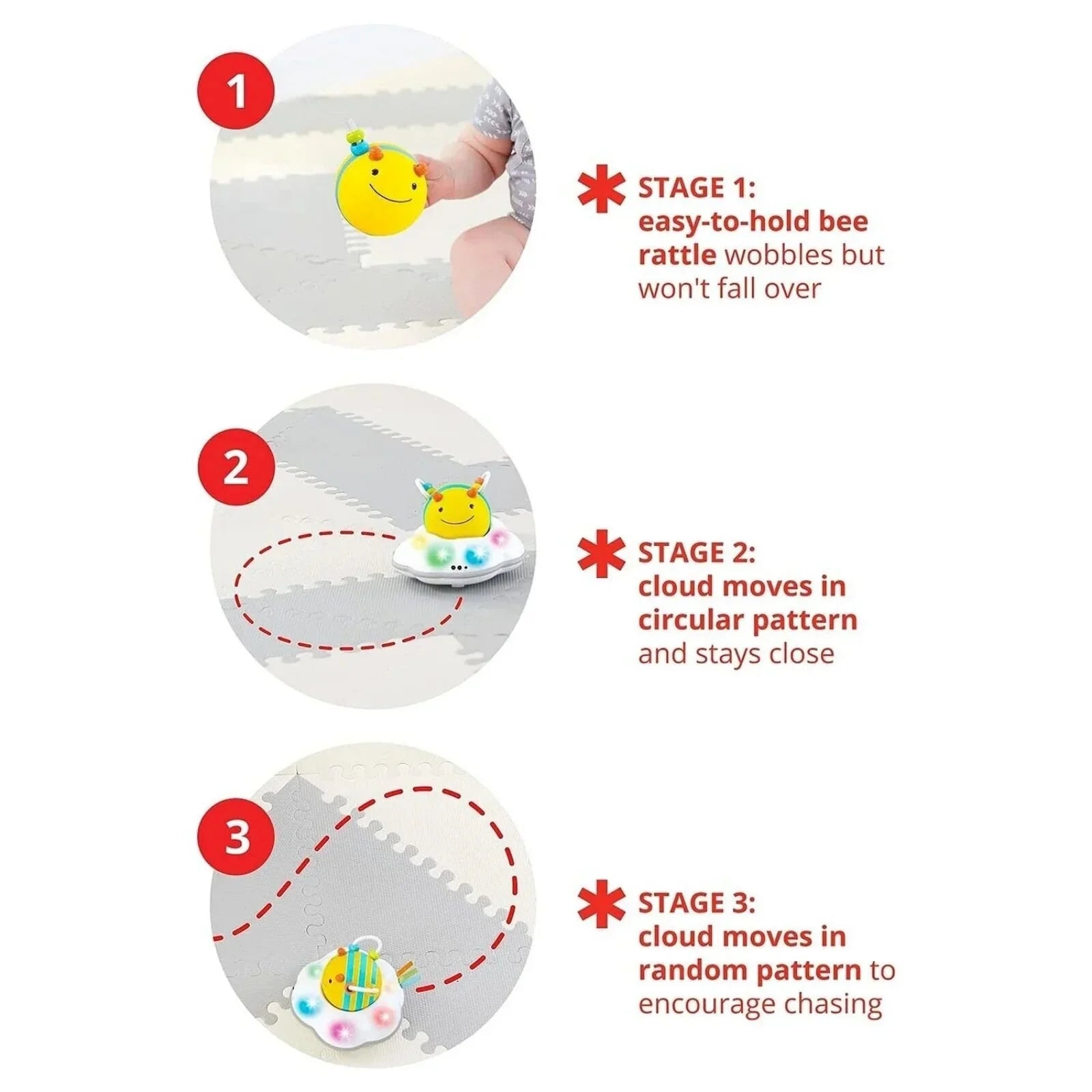 Skip Hop Explore & More Follow - Bee Crawl Toy - mezetto ebebek ebebek