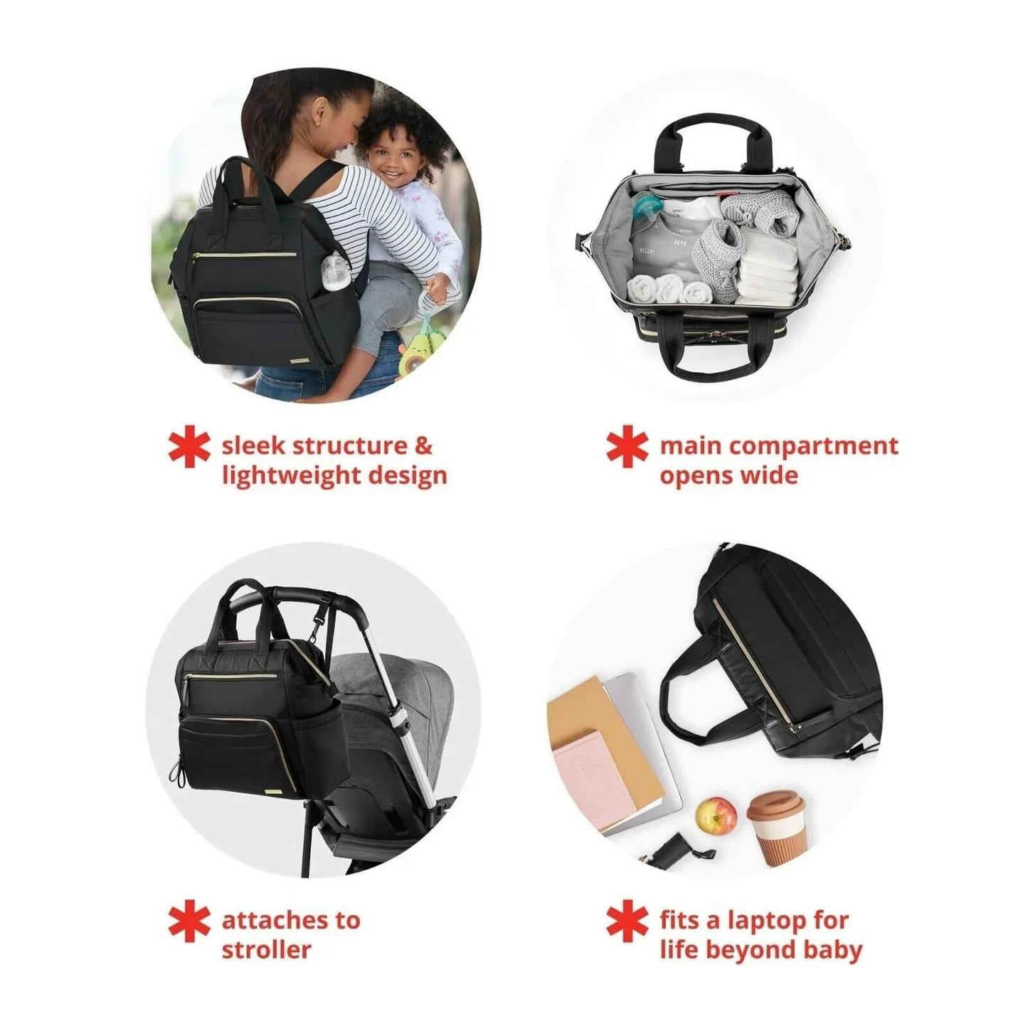 Skip Hop Mainframe Backpack Nappy Bag - Charcoal - mezetto ebebek ebebek