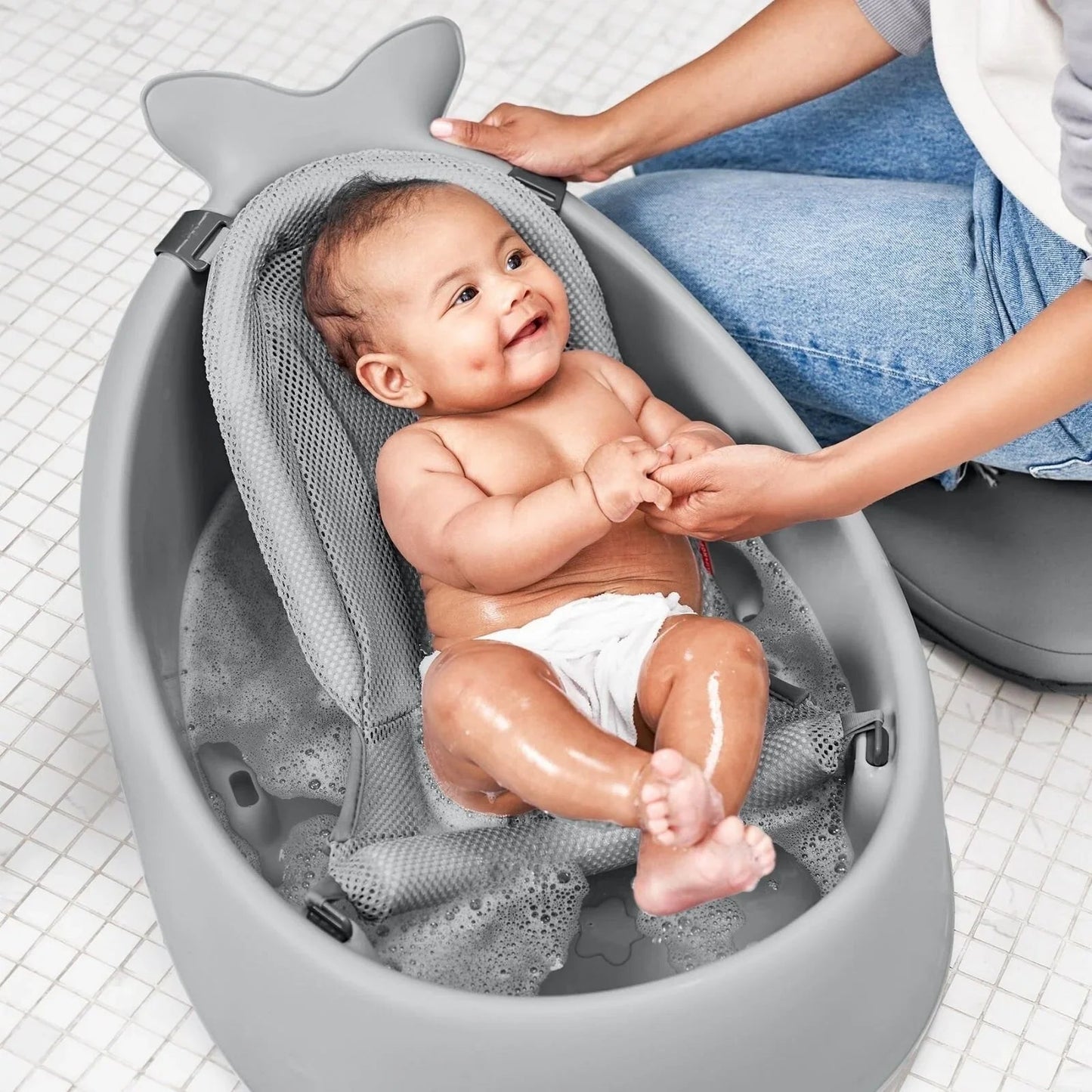 Skip Hop Moby Smart Sling 3 - Stage Baby Bath Tub - Grey - mezetto ebebek ebebek