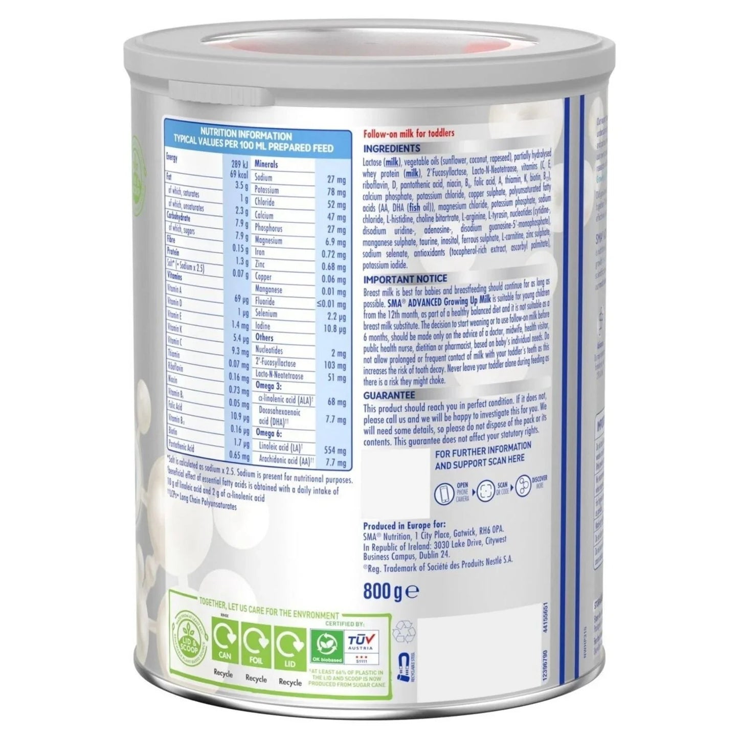 SMA Advanced 3 Toddler Milk Formula 12 - 36 months 800g - mezetto ebebek ebebek