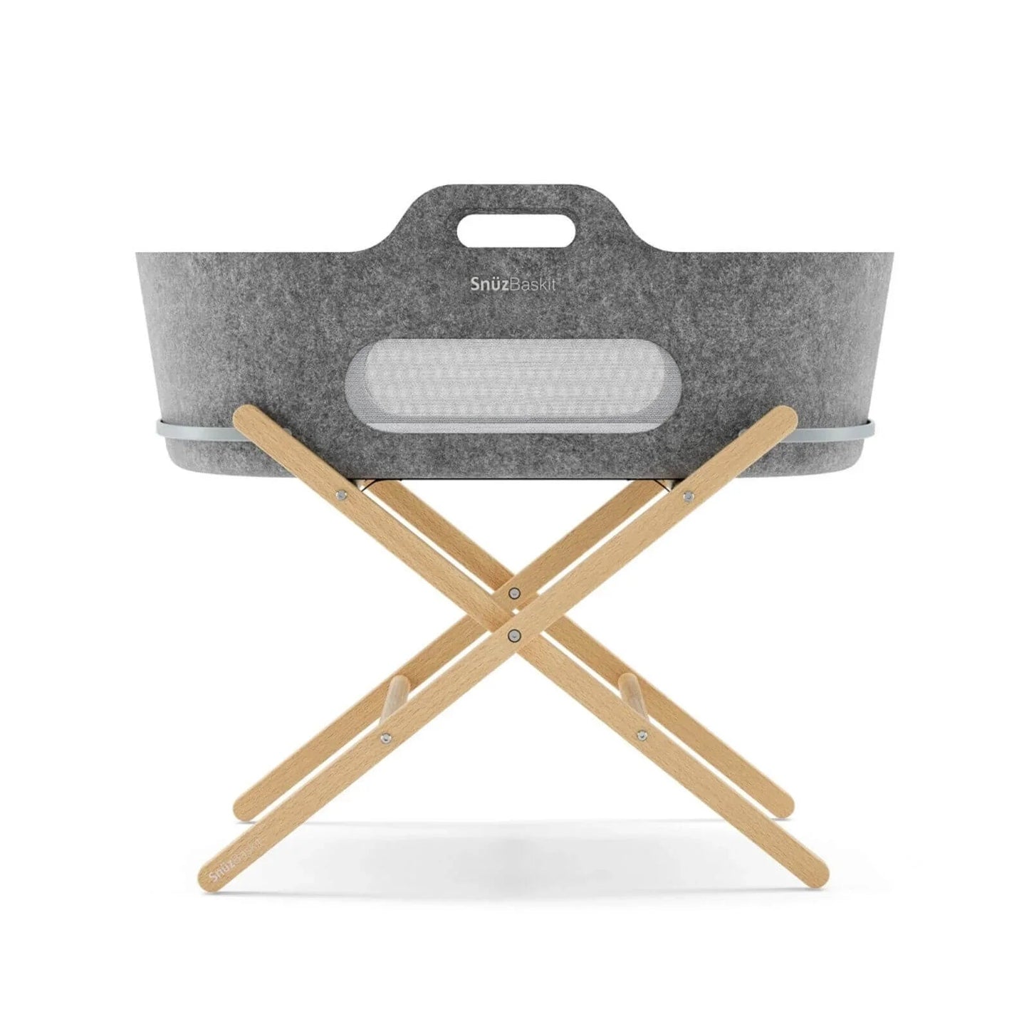 Snüz Baskit Moses Basket & Stand Bundle - Dark Grey & Natural - mezetto ebebek ebebek