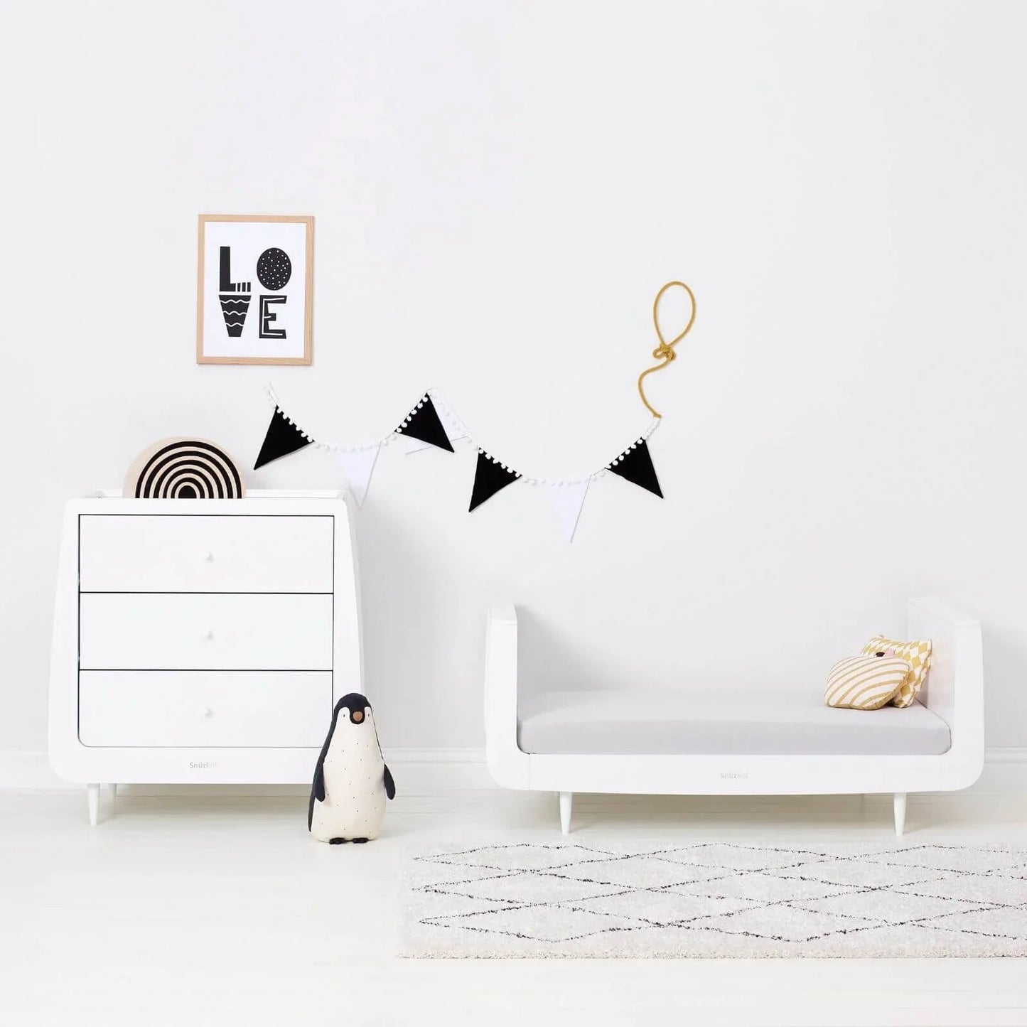 Snüz Cot & Cot Bed Fitted Sheet 2 Pack - Grey Stars - mezetto ebebek ebebek