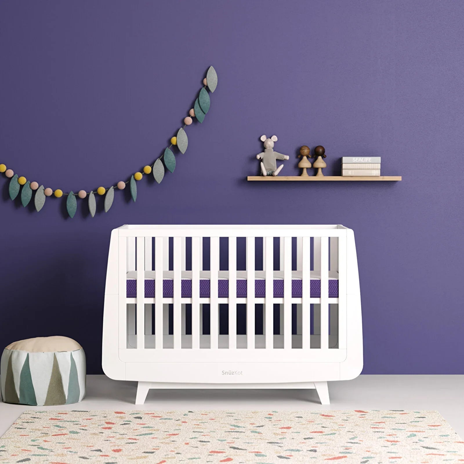 SnüzSurface Duo Dual Sided Cot Bed Mattress SnüzKot 68x117cm - mezetto ebebek ebebek
