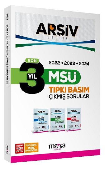 Son 3 Yıl MSÜ ARŞİV Serisi Tıpkı Basım Fasikül  Fasikül Çıkmış Sorular Tamamı Video Çözümlü - Marka Yayınları Kitap
