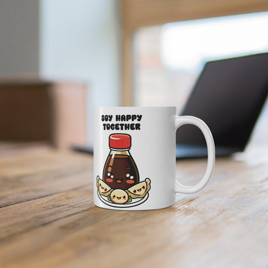 Soy Happy Together Mug | Cute Soy & Gyoza 11 oz - mezetto KEOLIX KEOLIX