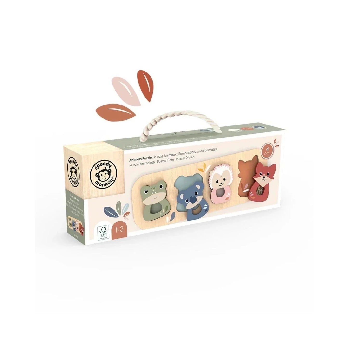 Speedy Monkey Animals Puzzle - mezetto ebebek ebebek