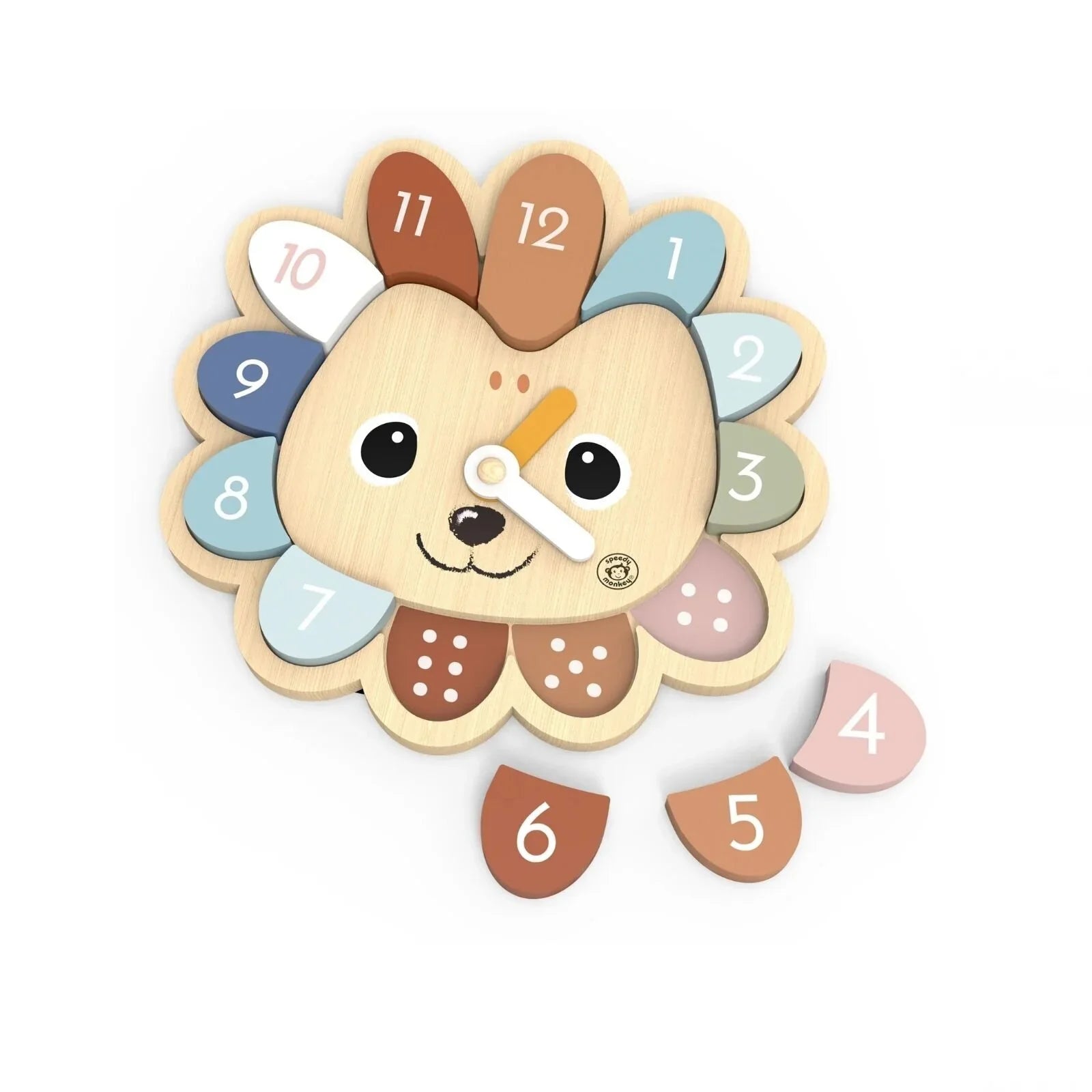 Speedy Monkey Hedgehog Educational Clock - mezetto ebebek ebebek