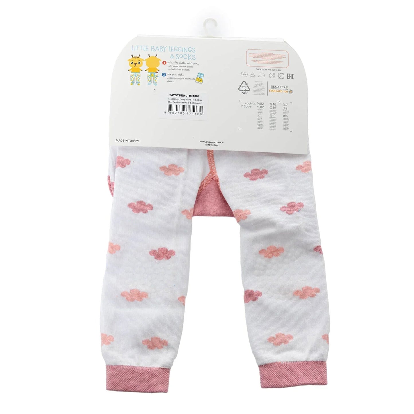 Step Tights and Socks - Pink - mezetto ebebek ebebek
