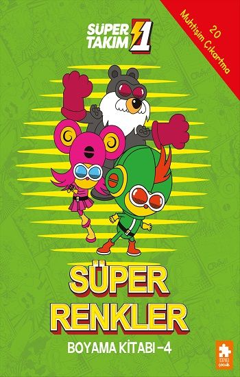 Süper Renkler Boyama Kitabı - 4- Süper 1 Takım - Eksik Parça Yayınları Kitap