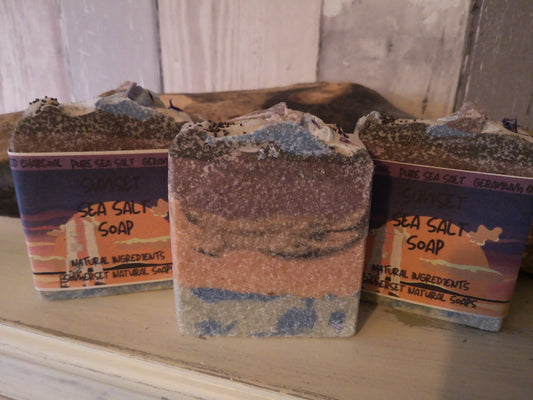 Sunset Sea Salt Soap - mezetto Shopify Collective Somerset Natural Soaps