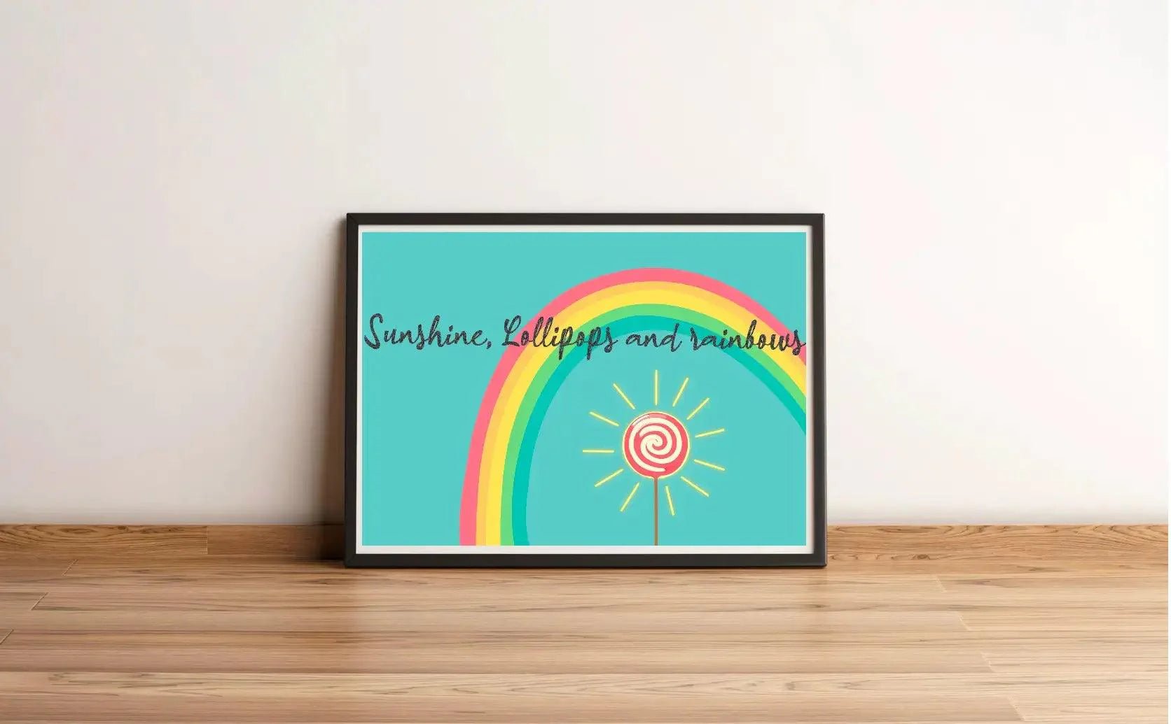 Sunshine Lollipops & Rainbows Wall Art Print - mezetto KEOLIX KEOLIX