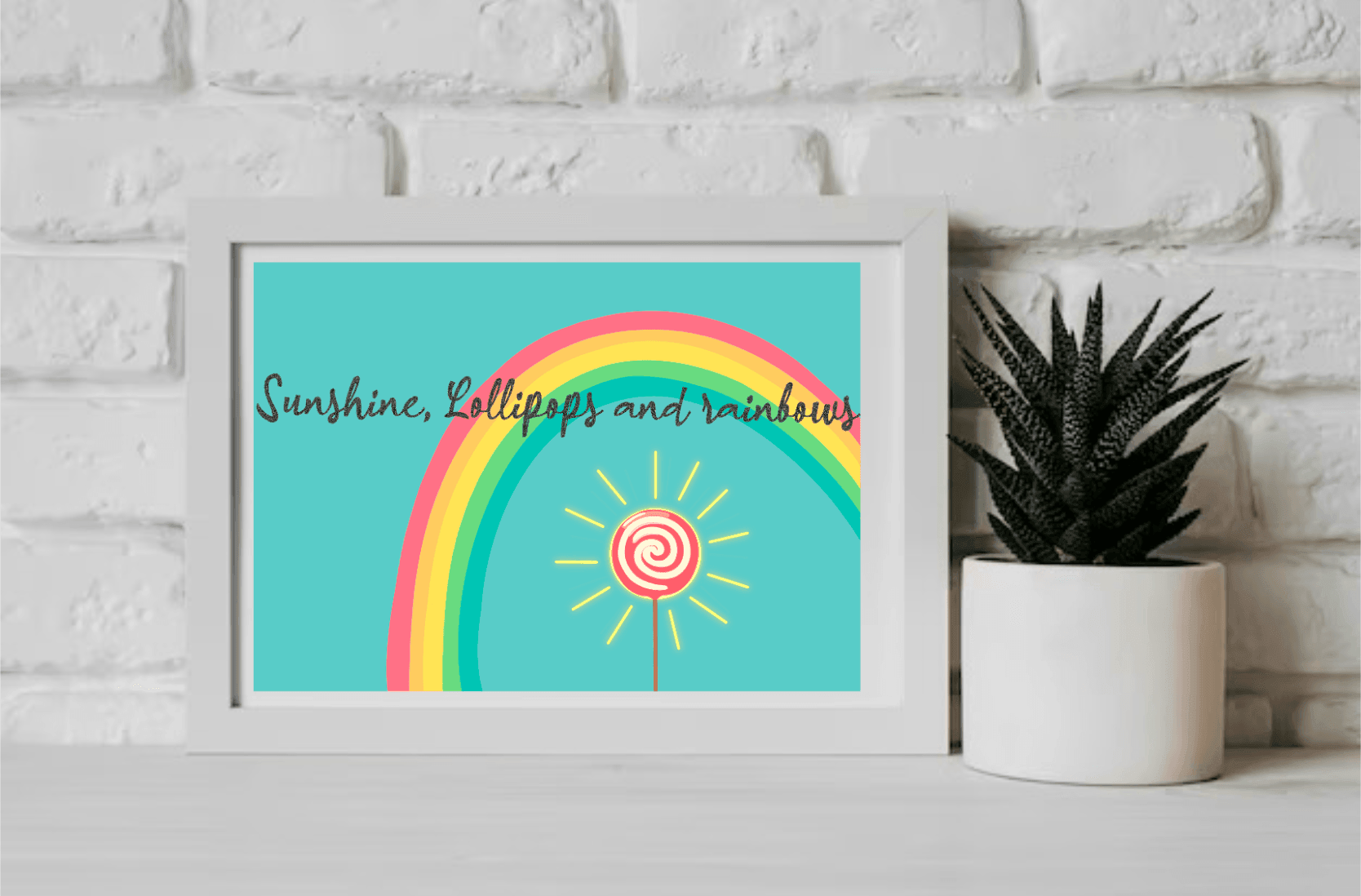 Sunshine Lollipops & Rainbows Wall Art Print - mezetto KEOLIX KEOLIX