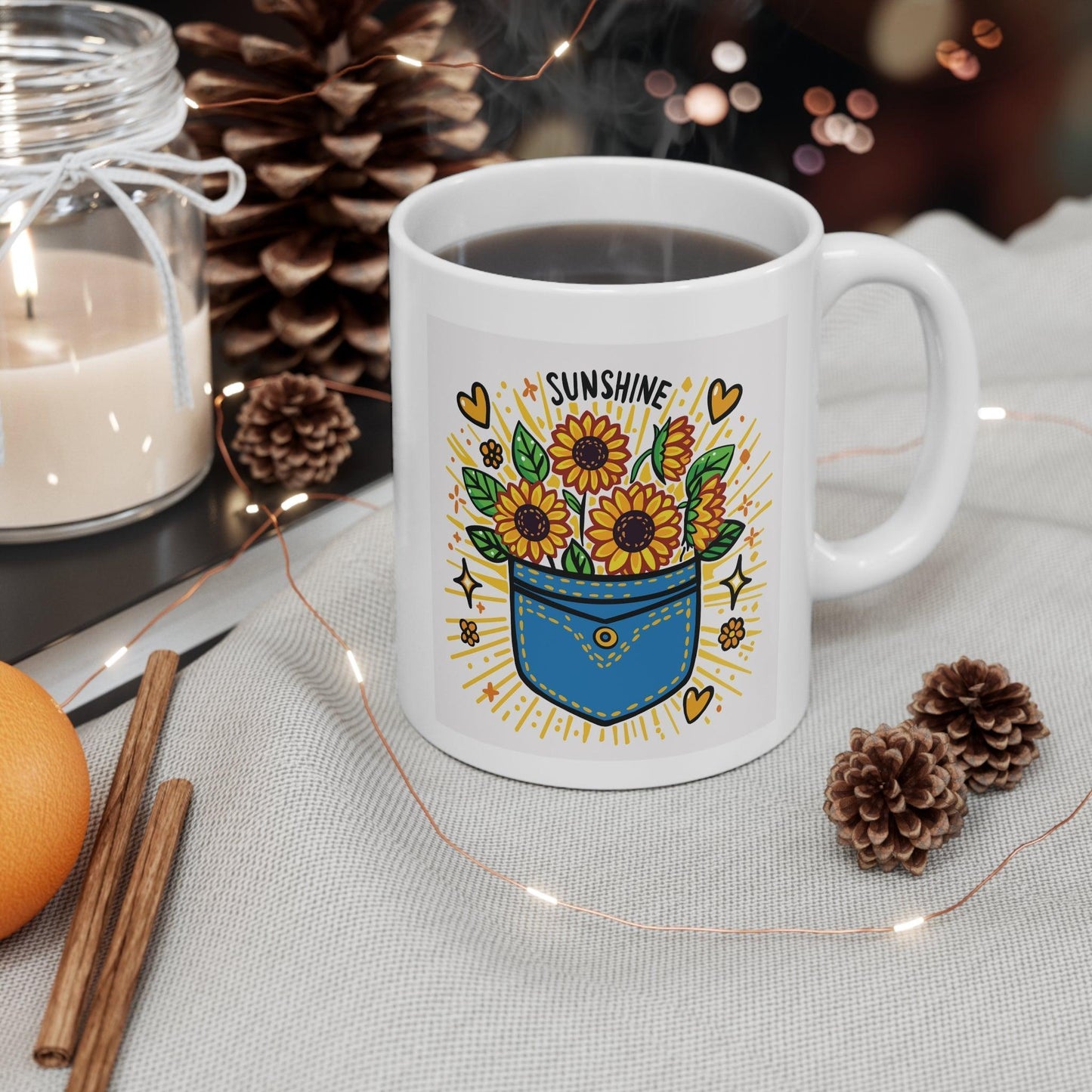 Sunshine Pocket Sunflower Mug - mezetto KEOLIX KEOLIX