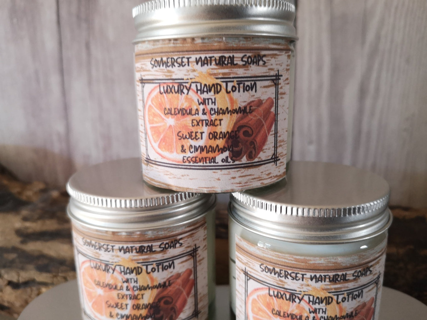 Sweet Orange & Cinnamon Luxury Hand Lotion - mezetto Shopify Collective Somerset Natural Soaps