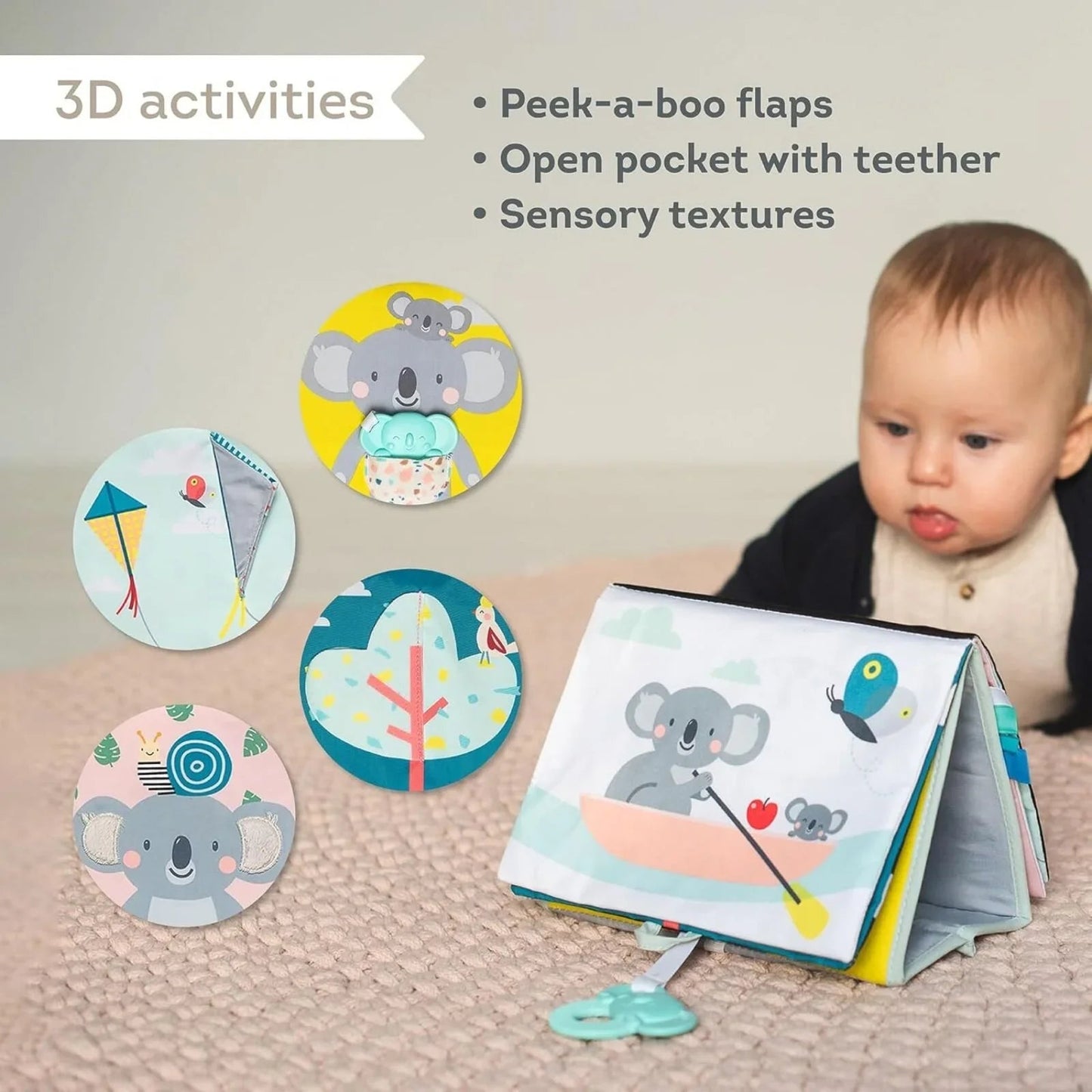 Taf Toys Kimmy Koala Tummy Time Book - mezetto ebebek ebebek