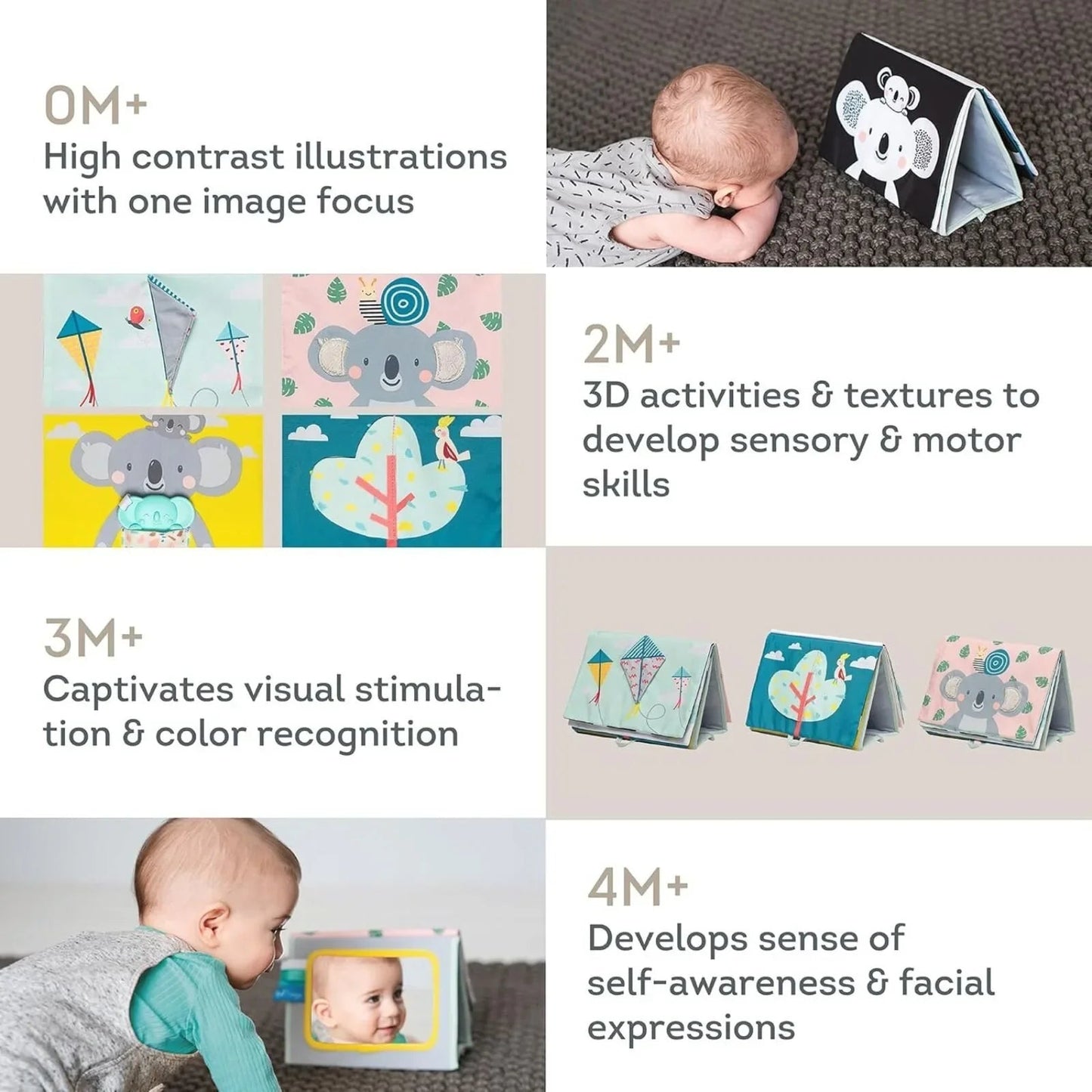 Taf Toys Kimmy Koala Tummy Time Book - mezetto ebebek ebebek