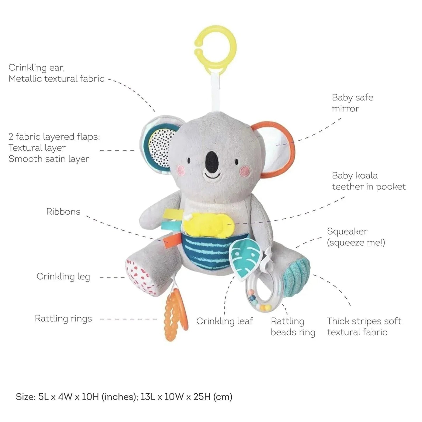 Taf Toys Kimmy The Koala Activity Toy Grey Mix - mezetto ebebek ebebek