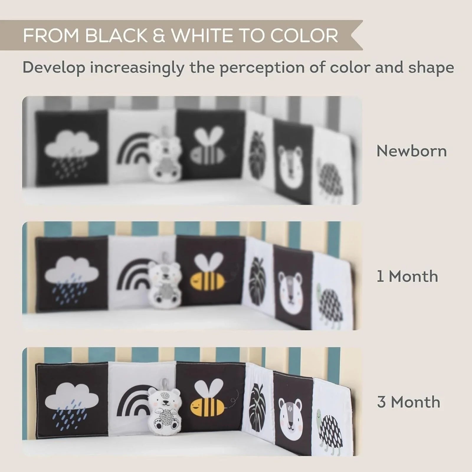 Taf Toys Savannah Black & White Book - mezetto ebebek ebebek