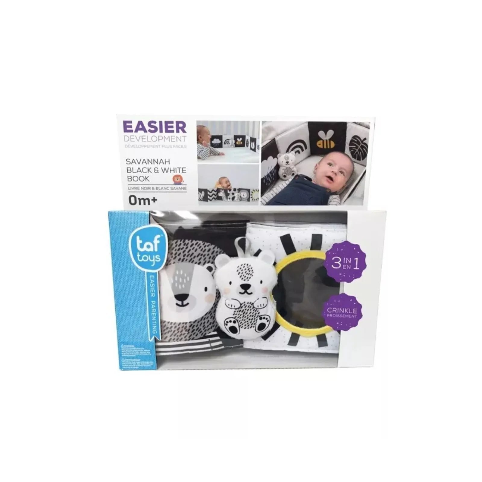 Taf Toys Savannah Black & White Book - mezetto ebebek ebebek