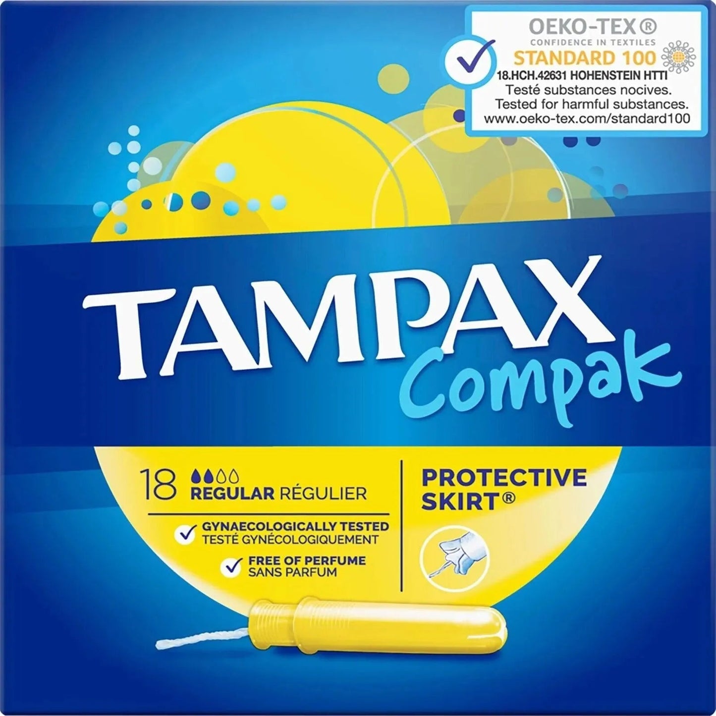 Tampax Compak Regular Applicator Tampons 18 pcs - mezetto ebebek ebebek
