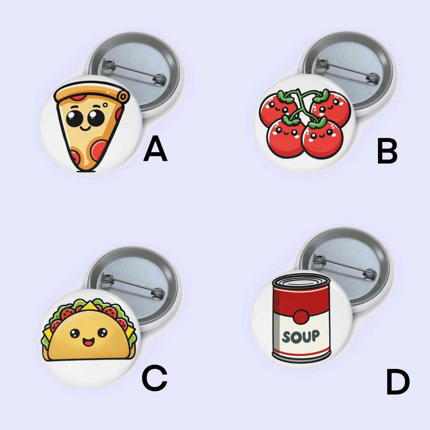 Tasty Food Pin Badge Bundle - mezetto KEOLIX KEOLIX