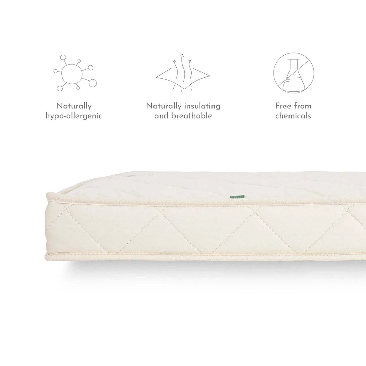 The Little Green Sheep Twist Natural Cot Mattress 60x120cm - mezetto ebebek ebebek