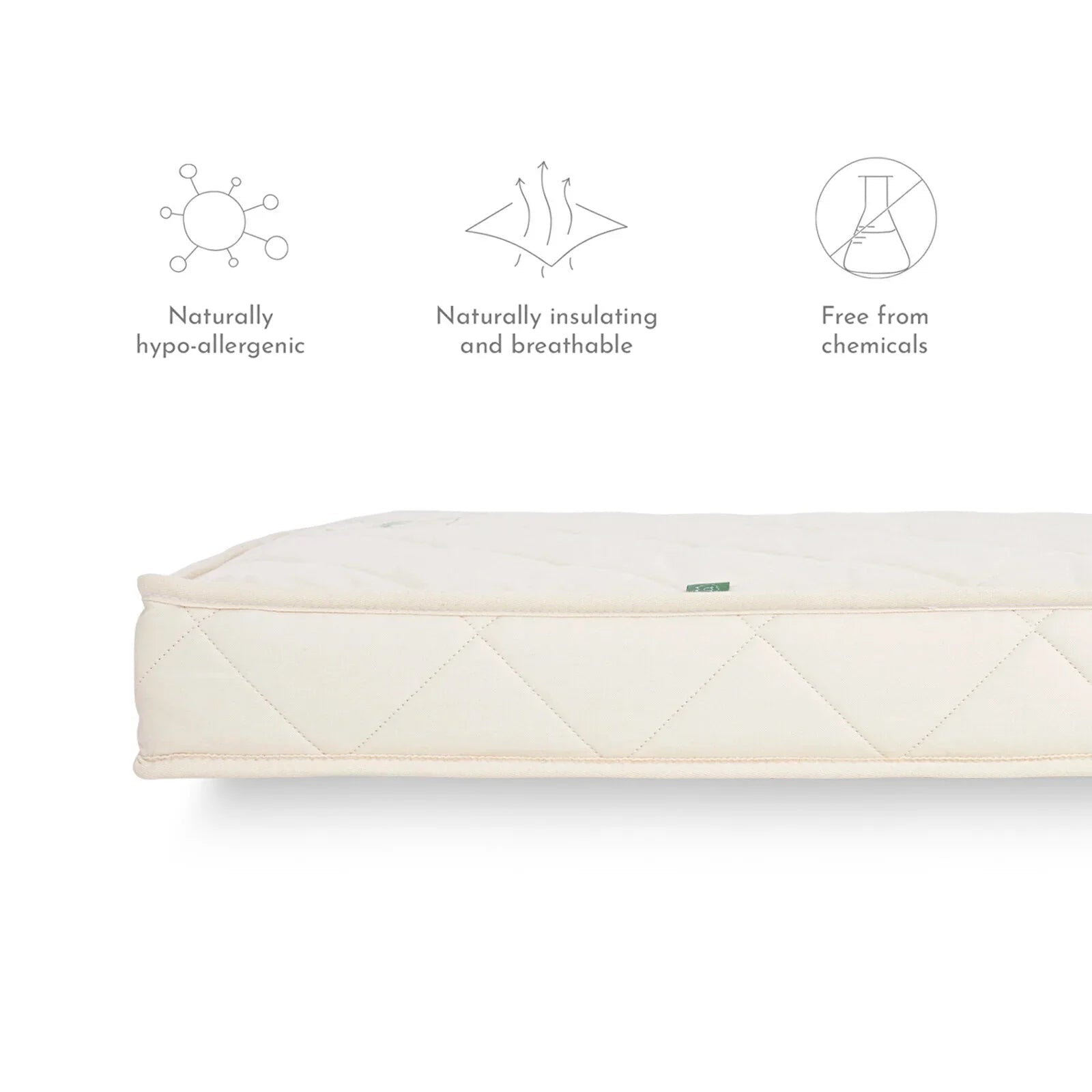 The Little Green Sheep Twist Natural Cot Mattress 60x120cm - mezetto ebebek ebebek