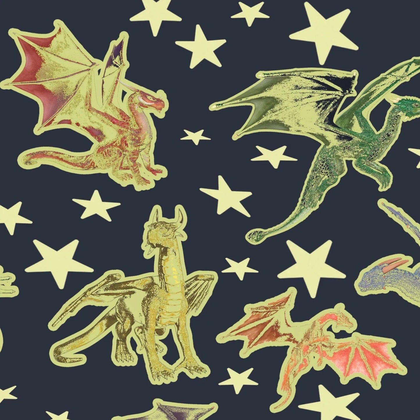 The Original Glowstars Company Glitter Stars & Dragons - mezetto ebebek ebebek