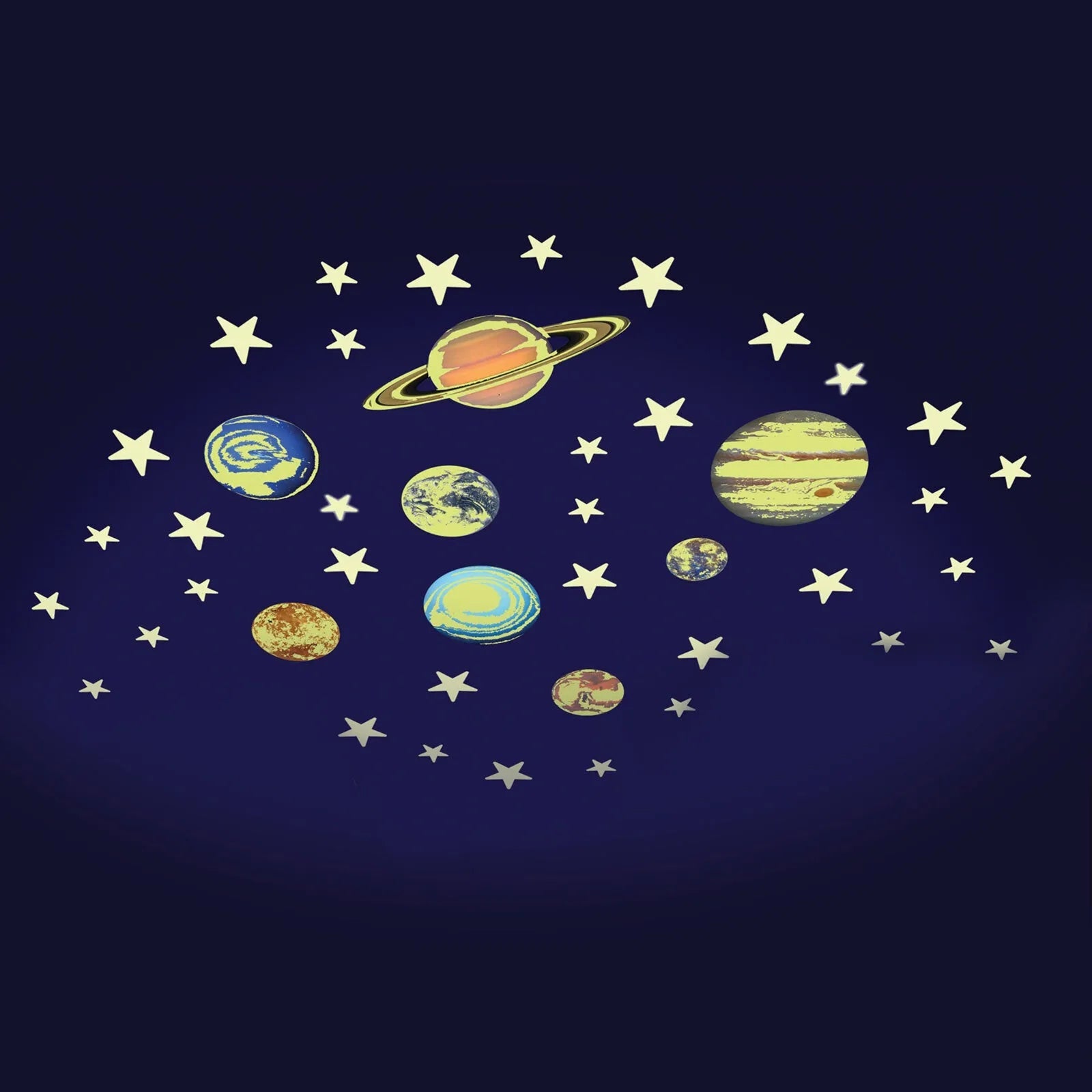 The Original Glowstars Company Glitter Stars & Planets - mezetto ebebek ebebek