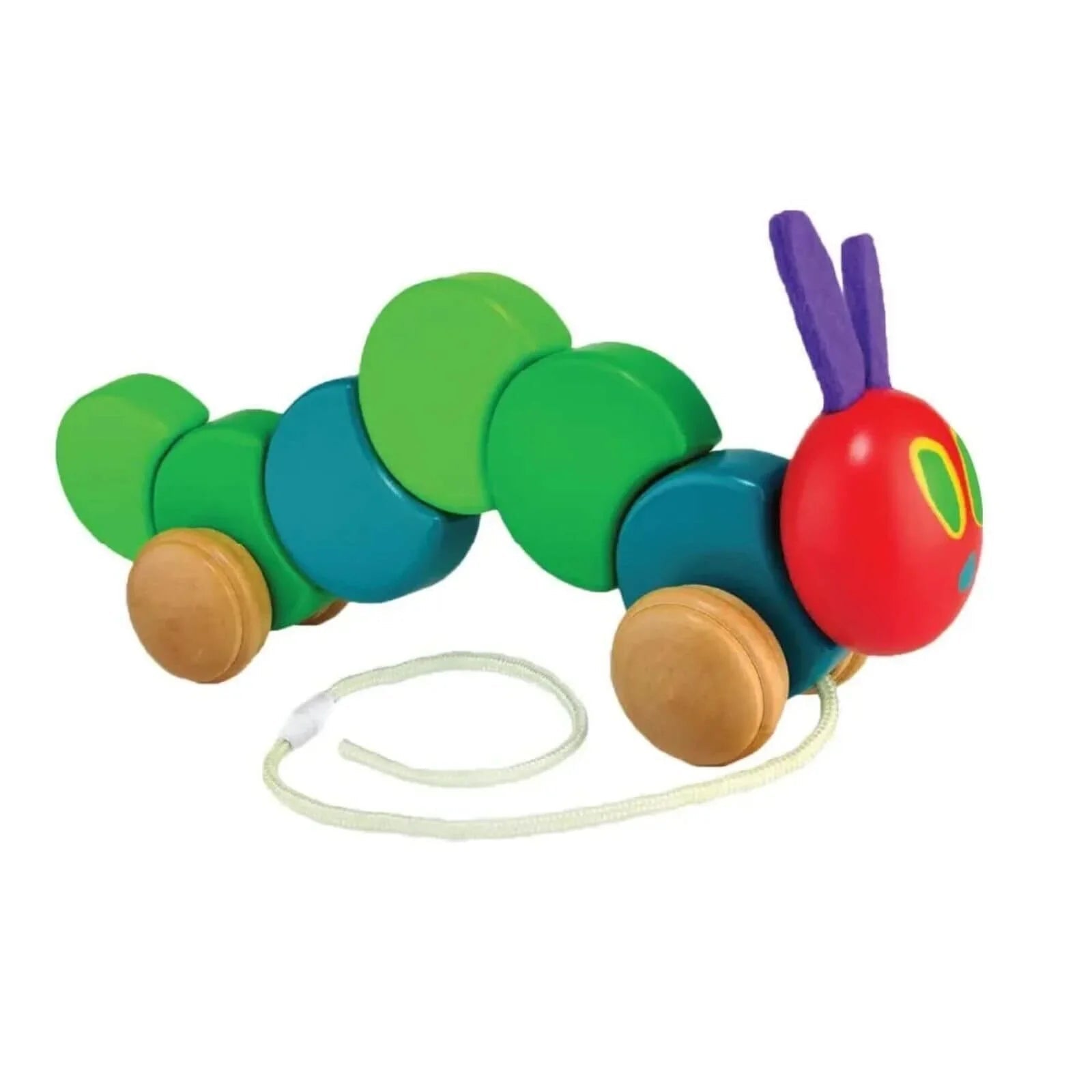 The Very Hungry Caterpillar Wooden Pull Along - mezetto ebebek ebebek