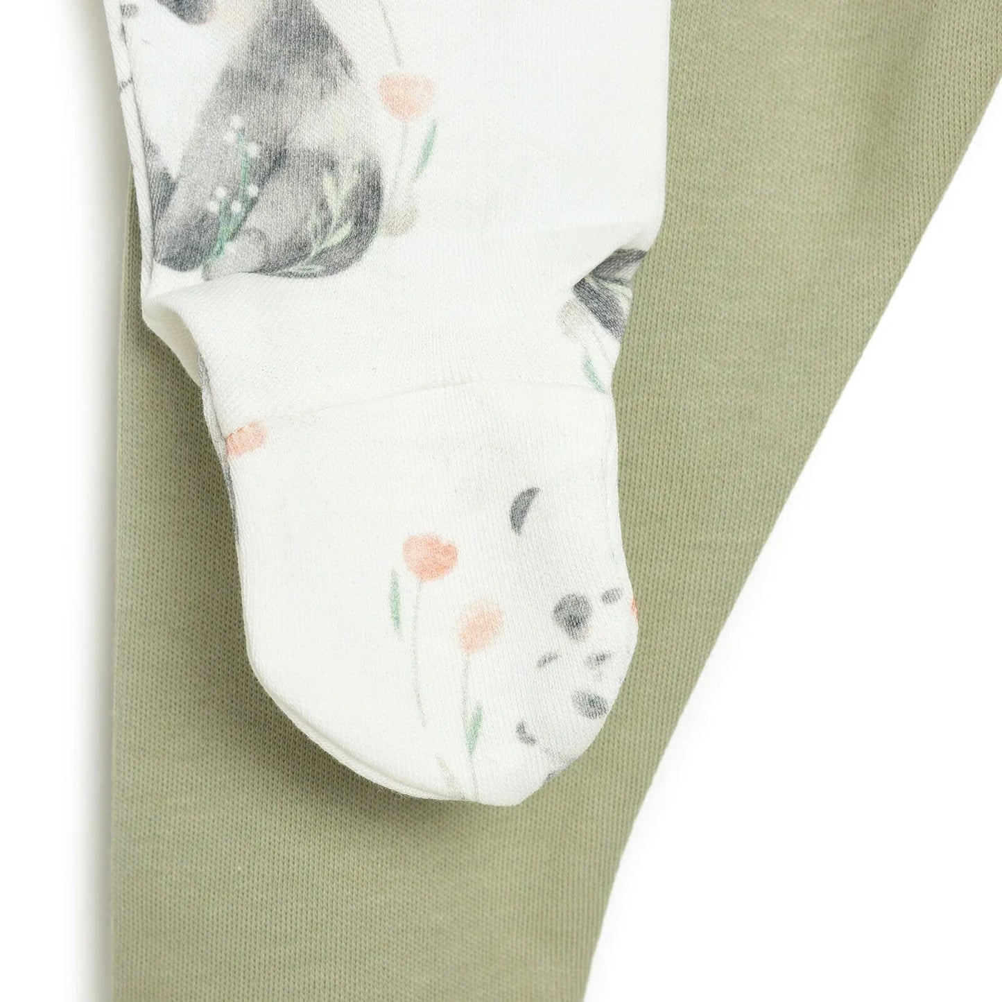 Tiffany 2 Piece Footed Bottom - Green - mezetto ebebek ebebek