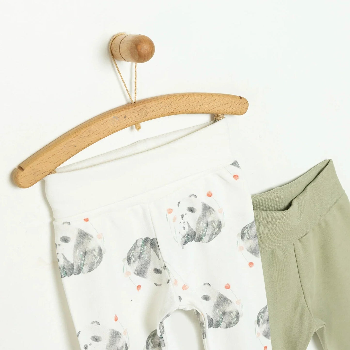 Tiffany 2 Piece Footed Bottom - Green - mezetto ebebek ebebek