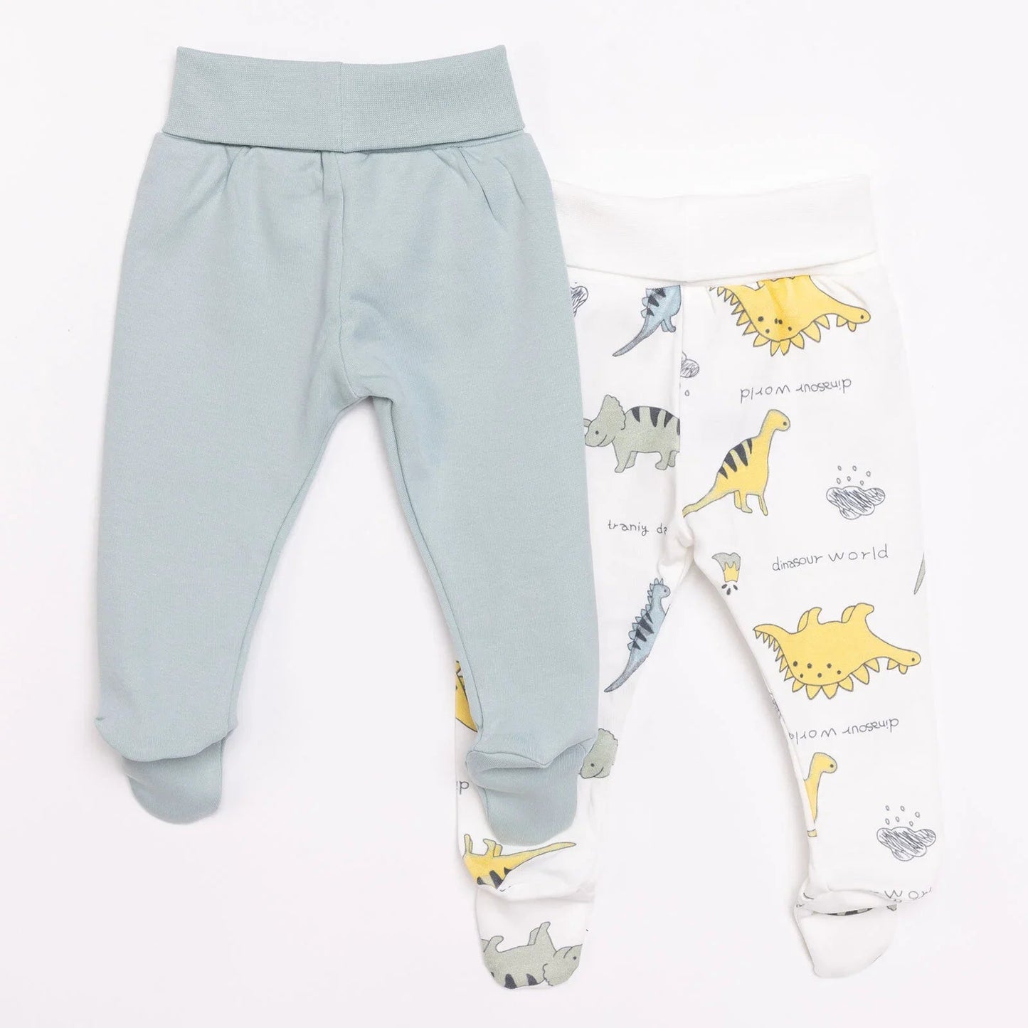 Tiffany 2 Piece Footed Bottom - Light Green - mezetto ebebek ebebek