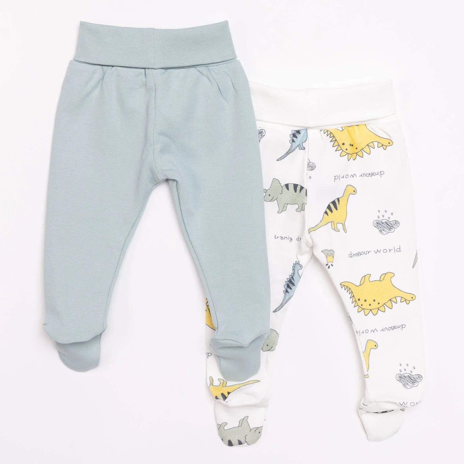 Tiffany 2 Piece Footed Bottom - Light Green - mezetto ebebek ebebek