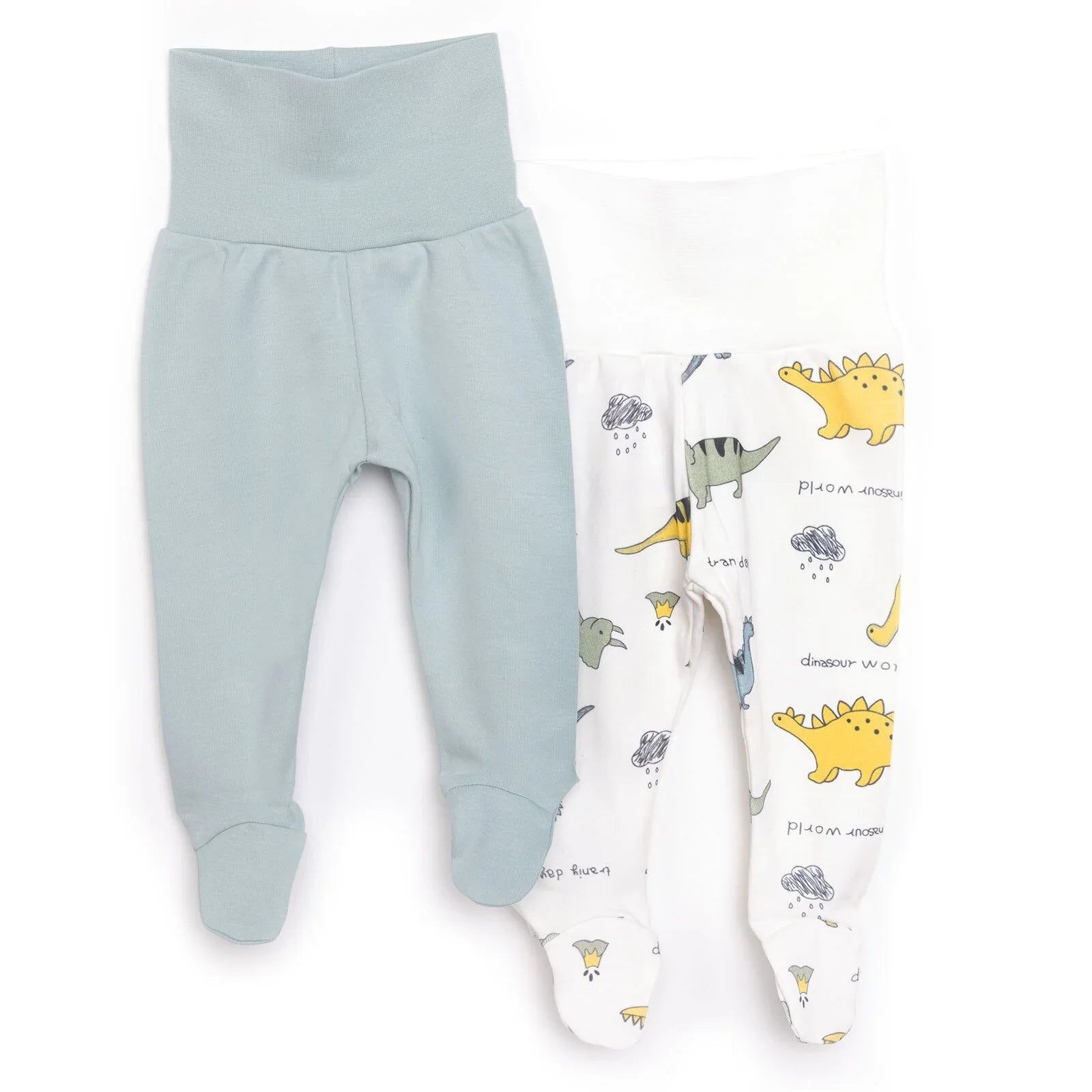 Tiffany 2 Piece Footed Bottom - Light Green - mezetto ebebek ebebek