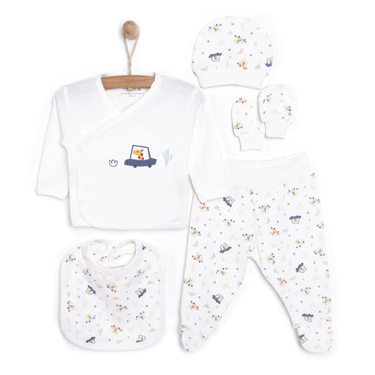 Tiffany Baby Boy Clothes Hanger 5 pcs - Ecru - mezetto ebebek ebebek