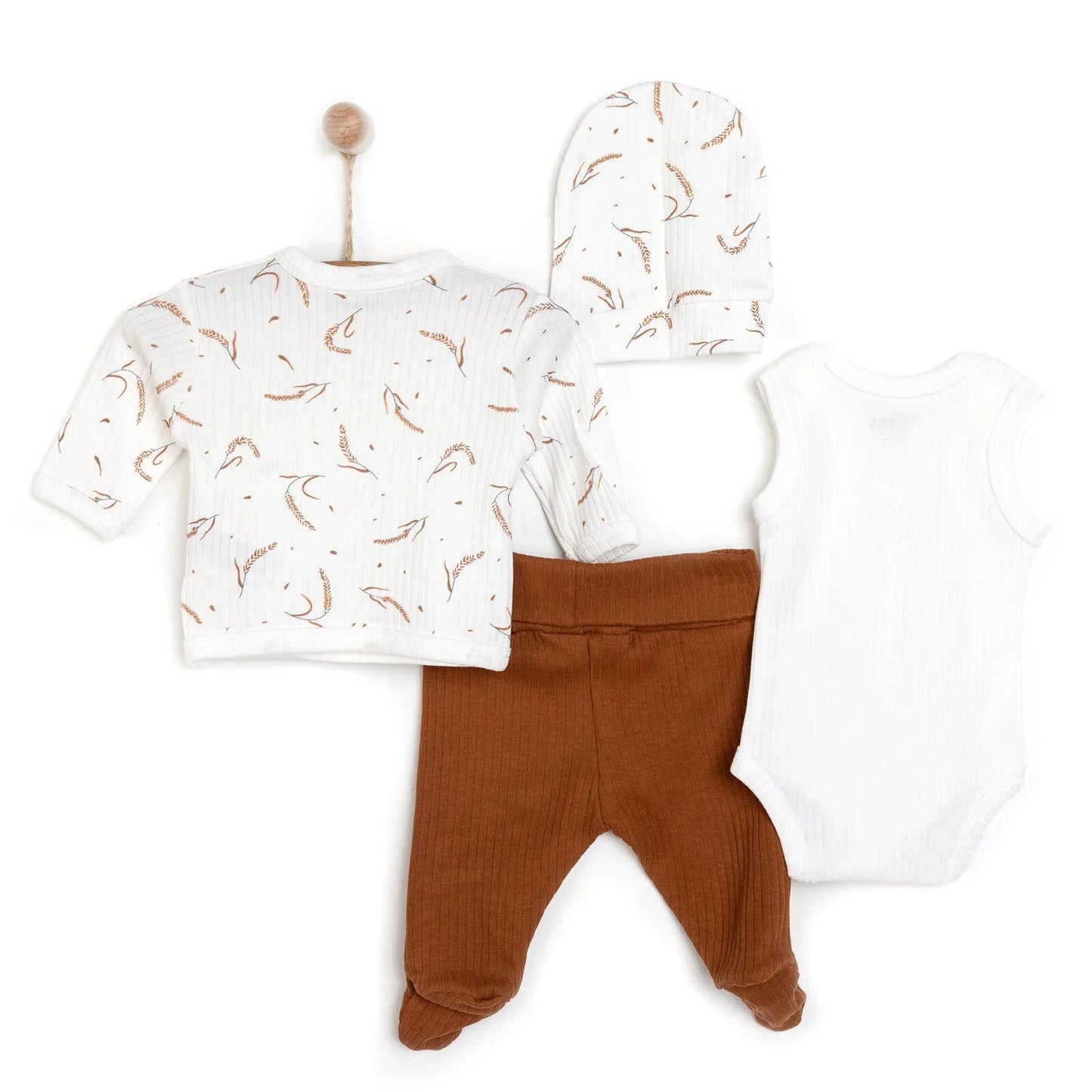 Tiffany Baby Girl Premature Set - Ecru - mezetto ebebek ebebek