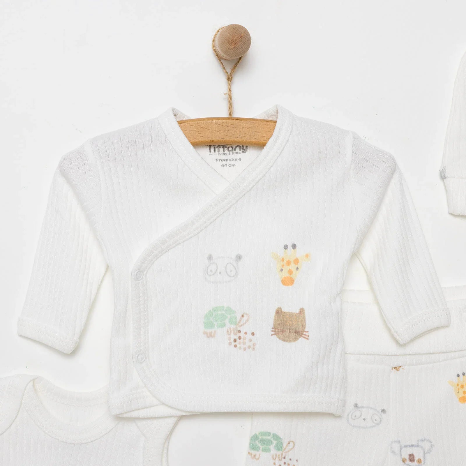 Tiffany Newborn Boy Premature Baby Set - Ecru - mezetto ebebek ebebek