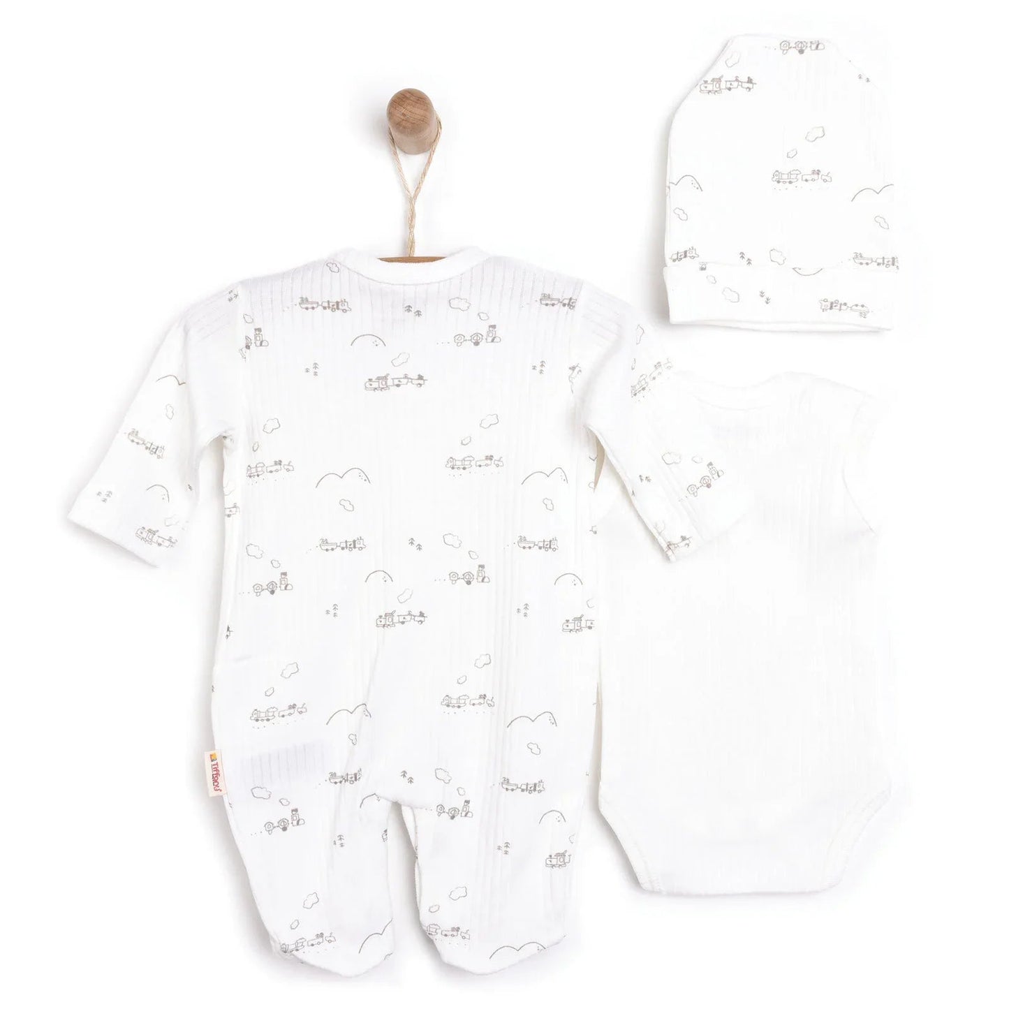 Tiffany Newborn Premature Baby Set - Ecru - mezetto ebebek ebebek