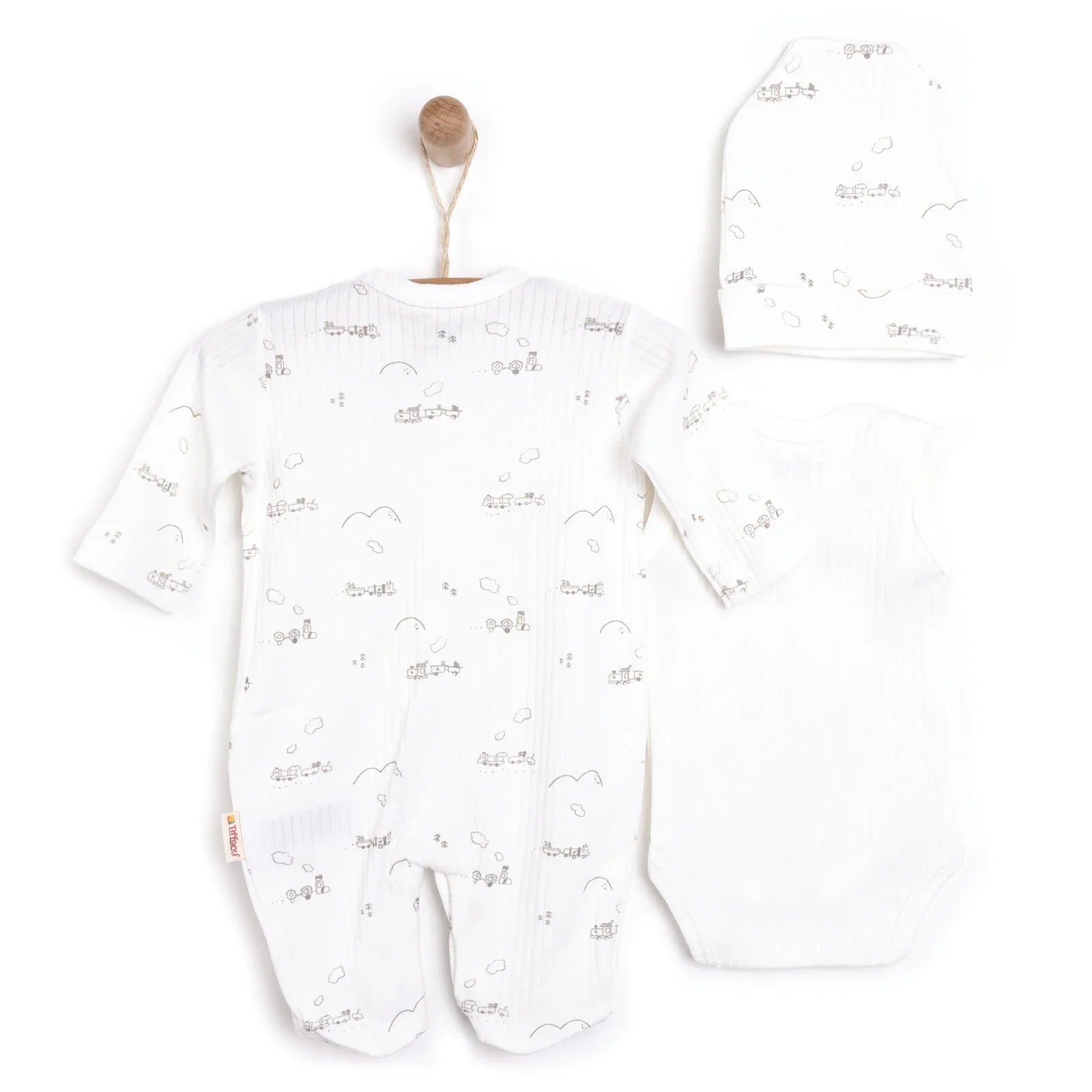 Tiffany Newborn Premature Baby Set - Ecru - mezetto ebebek ebebek
