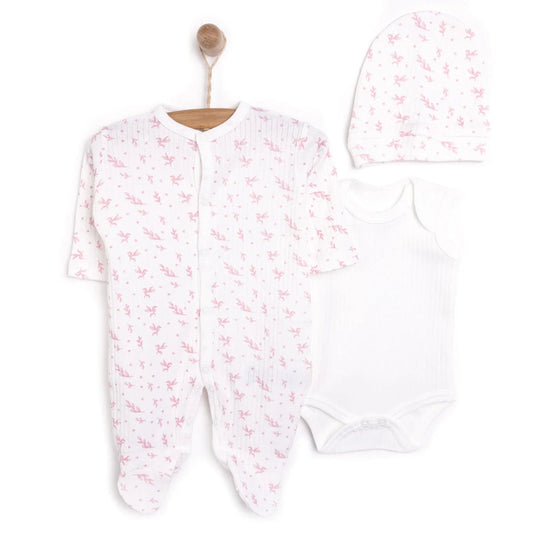 Tiffany Newborn Premature Baby Set - Ecru - mezetto ebebek ebebek