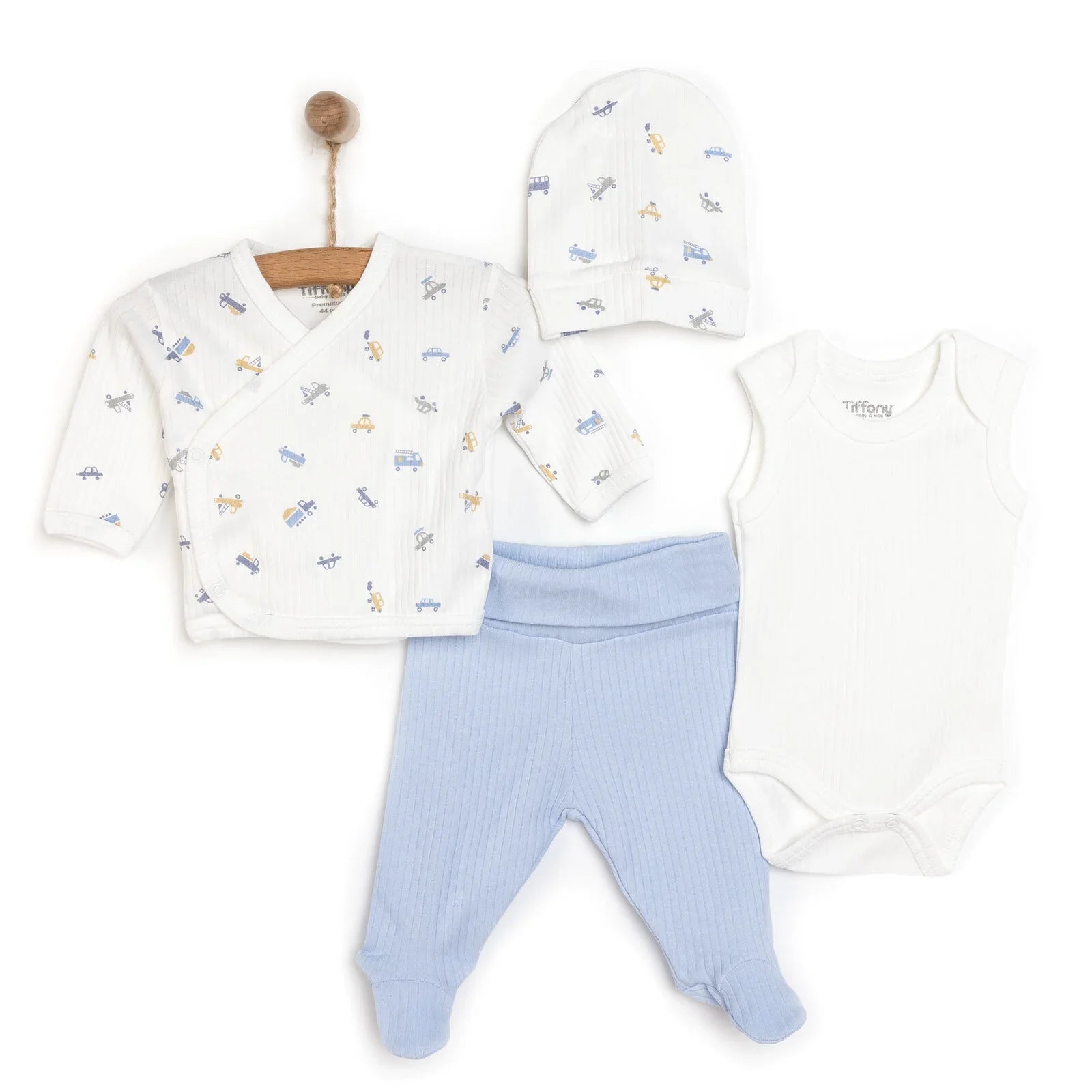 Tiffany Premature Set - Ecru - mezetto ebebek ebebek