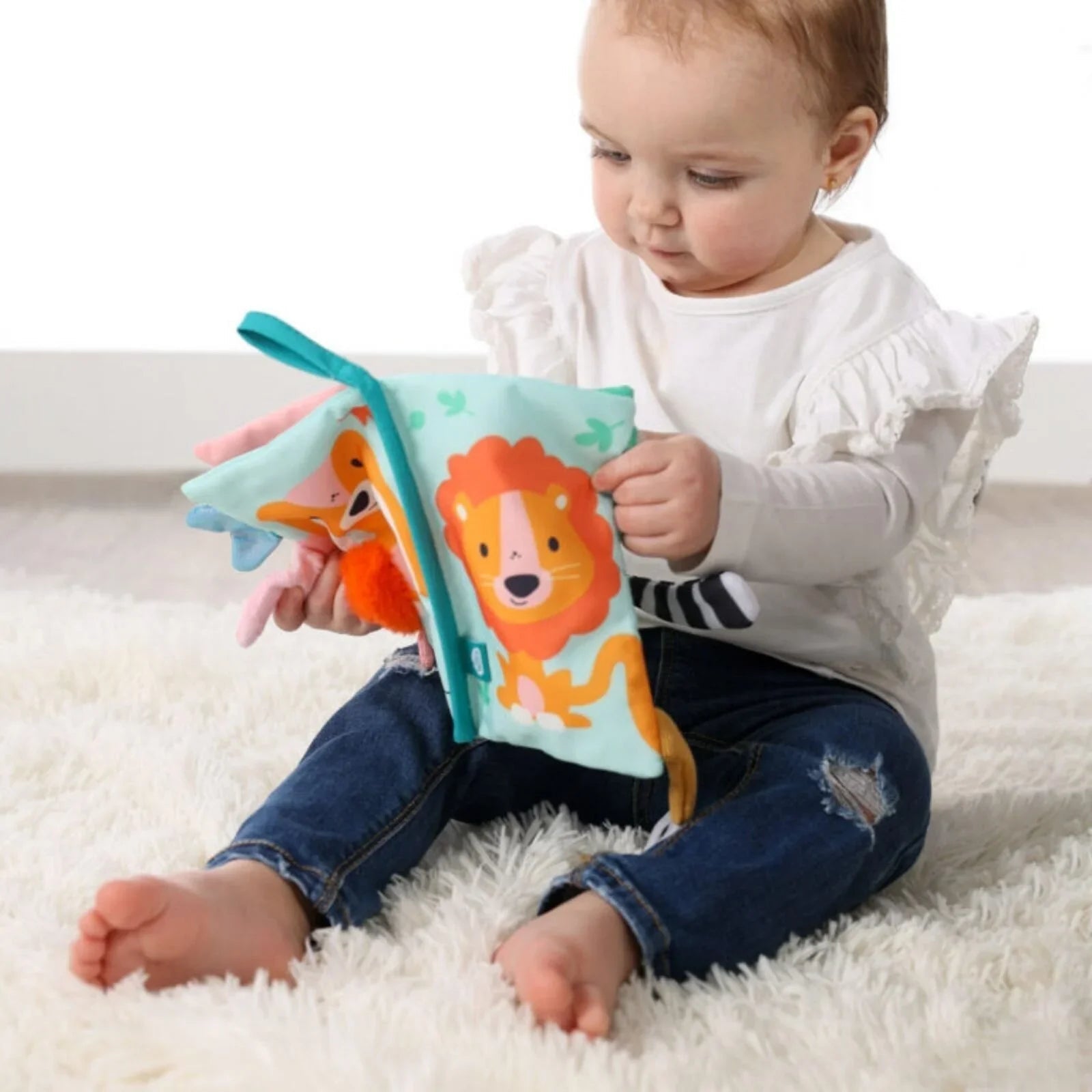 Tiny Talents Sensory Animal Tails Cloth Book - mezetto ebebek ebebek