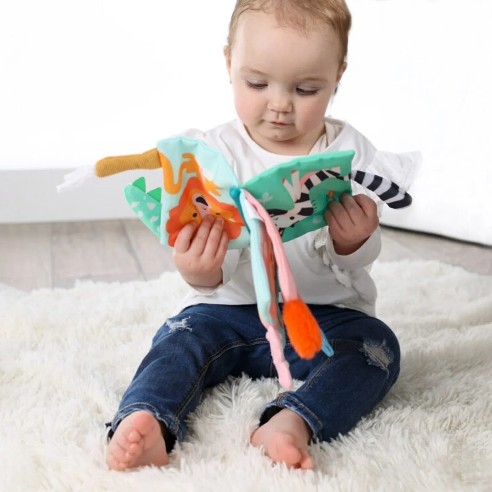 Tiny Talents Sensory Animal Tails Cloth Book - mezetto ebebek ebebek