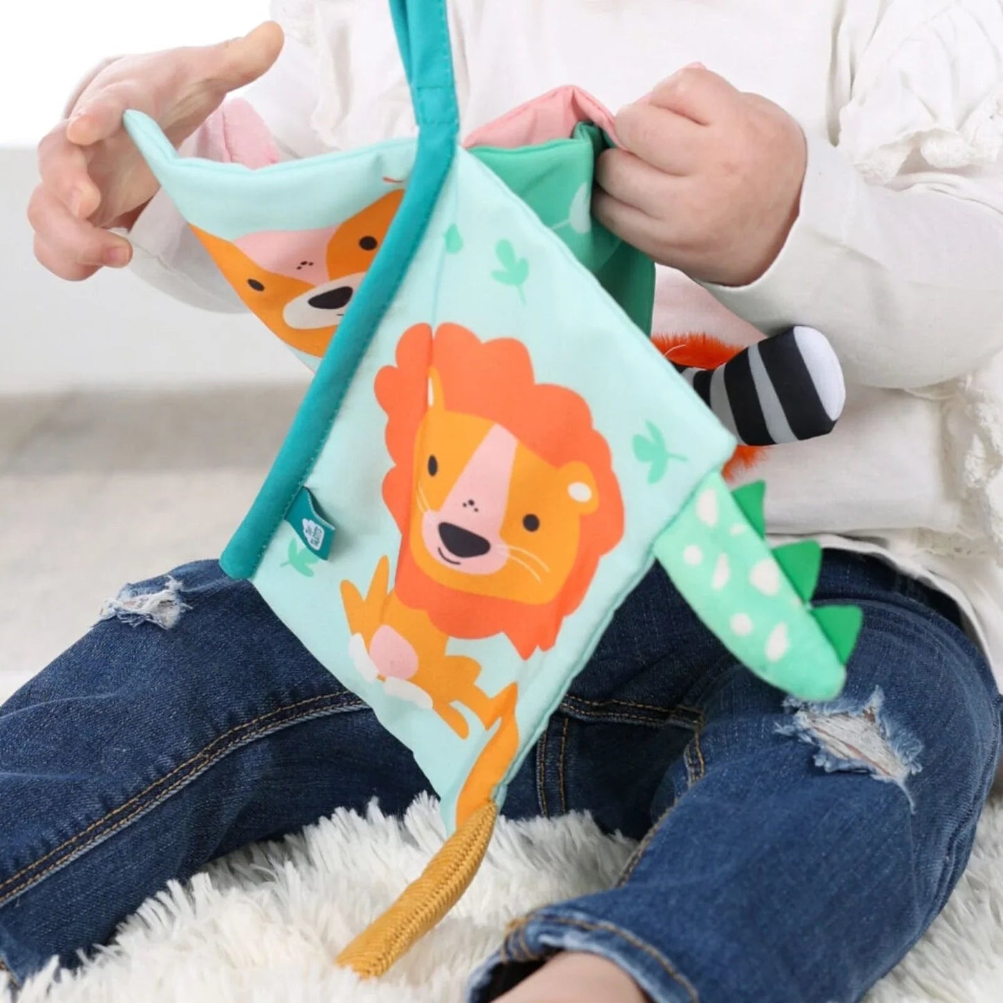 Tiny Talents Sensory Animal Tails Cloth Book - mezetto ebebek ebebek