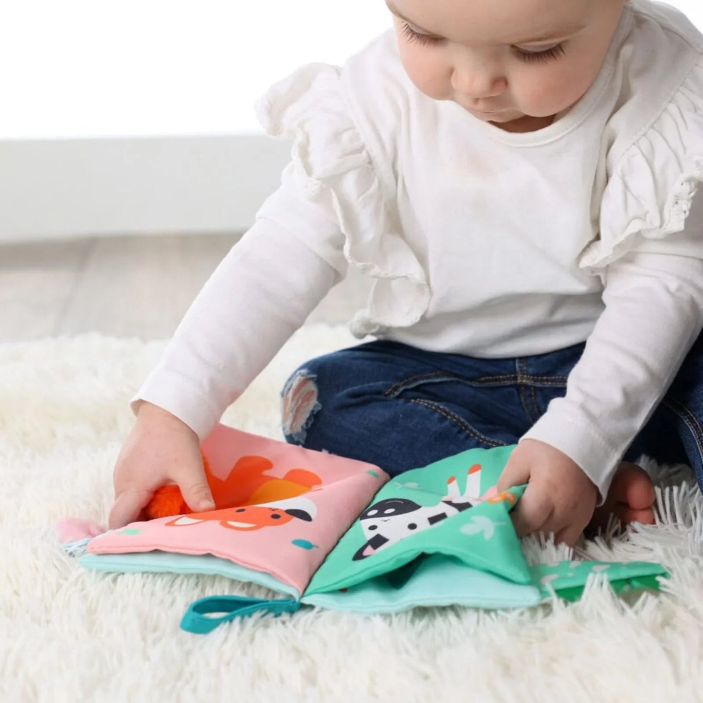 Tiny Talents Sensory Animal Tails Cloth Book - mezetto ebebek ebebek