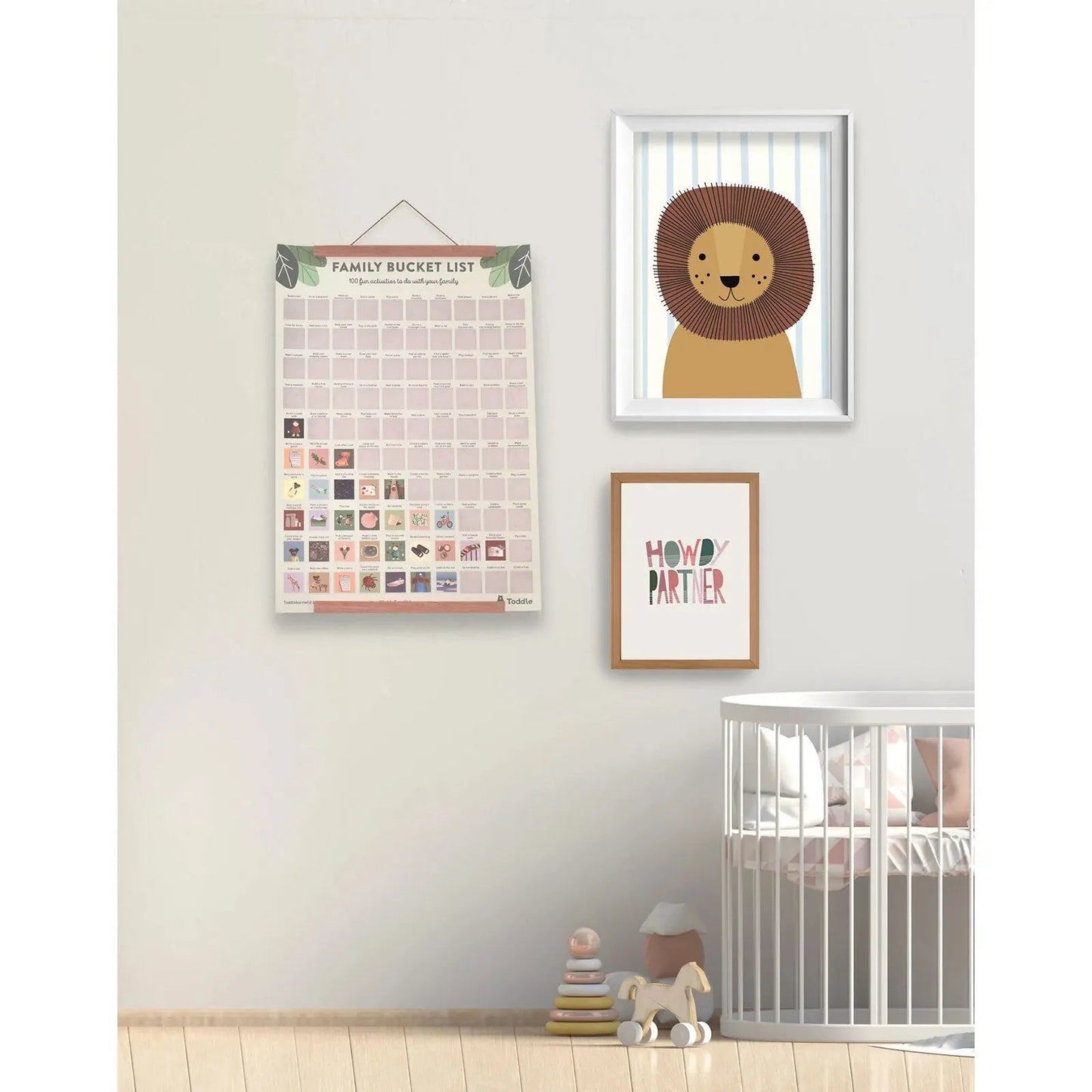 Toddle born Wild A2 100 Activity Bucket List Poster - mezetto ebebek ebebek