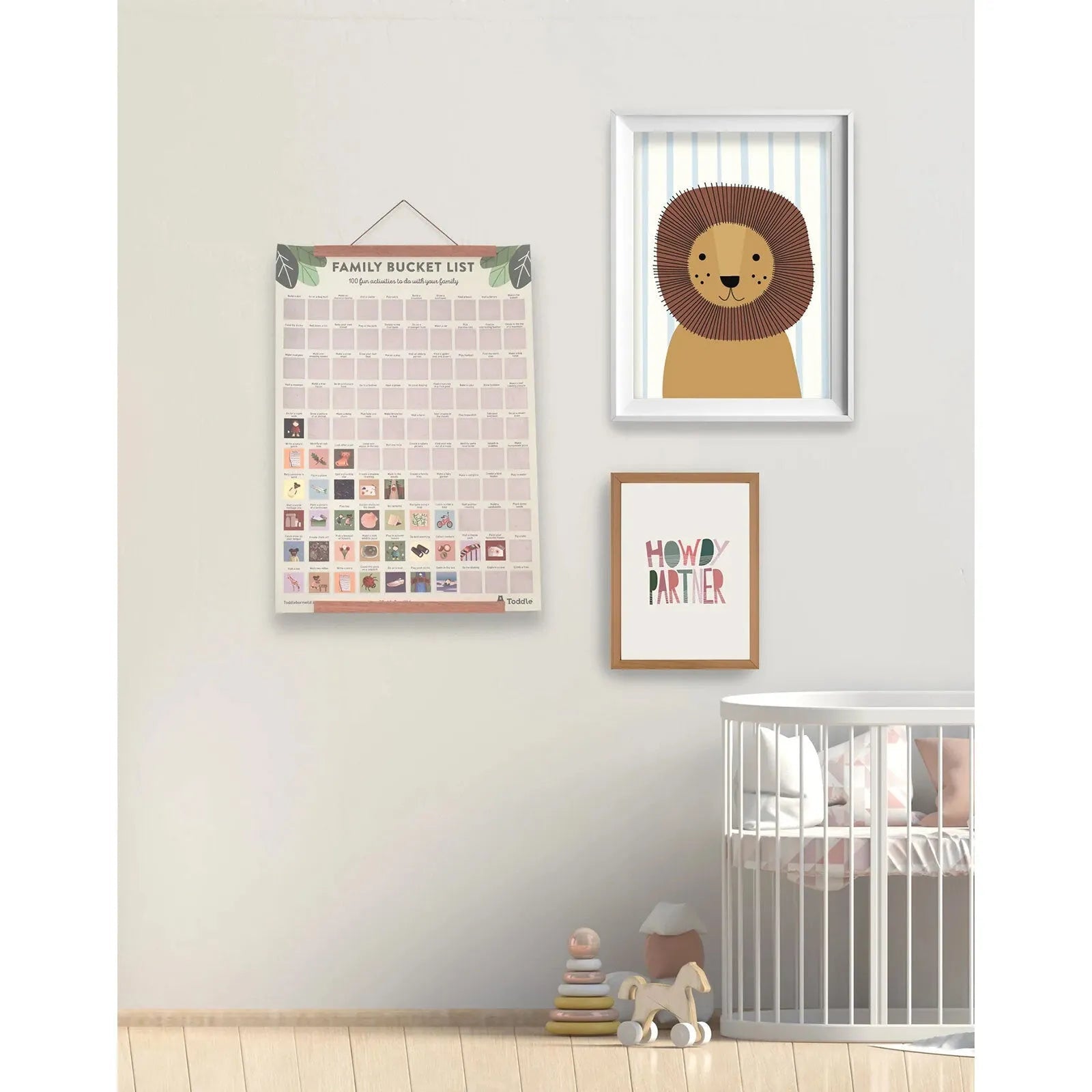 Toddle born Wild A2 100 Activity Bucket List Poster - mezetto ebebek ebebek